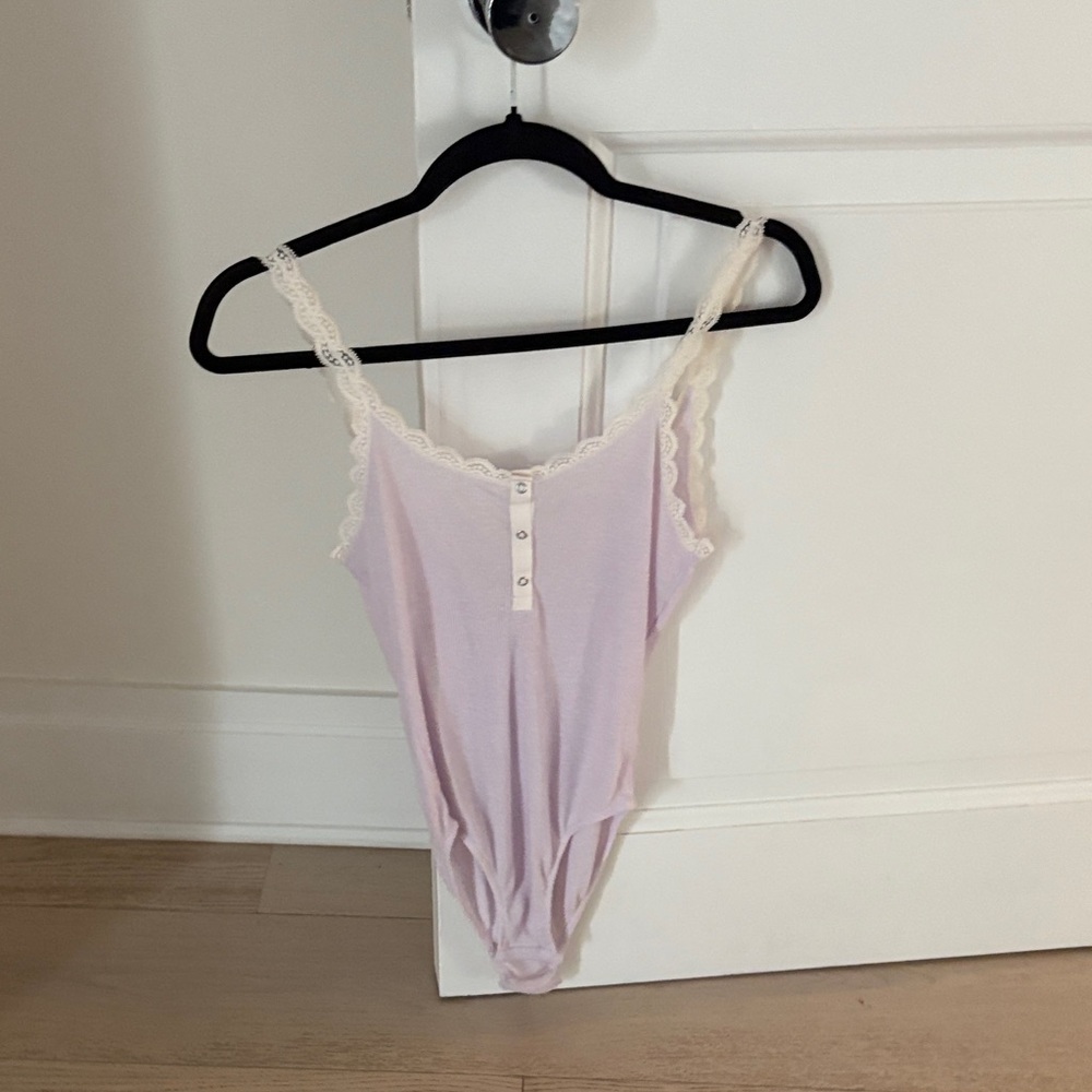Victoria secret size xs Lace Trim Lilac Bodysuit